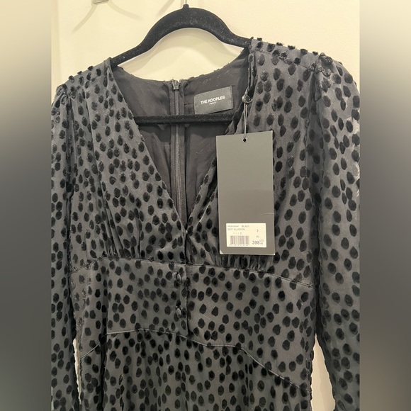NWT never worn The Kooples black polka dot dress - Picture 6 of 9